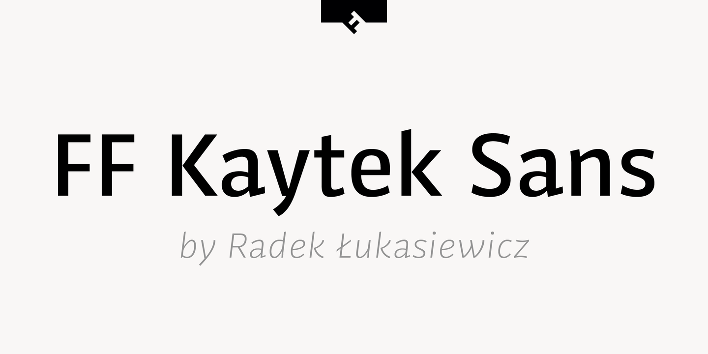 Beispiel einer FF Kaytek Sans Black Italic-Schriftart